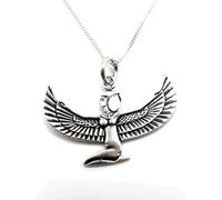 Nuala Art Isis Pendentif argent 37 x 30 mm Mythologie égyptienne Déesse Gardienne
