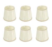 Nuances de lustre 6pcs, clip E14 sur la lampe, petits abat-jour Empire, tissu en tissu sur les abat-jour, couvertures lumineuses pour lustres, appliques murales, lampes de table