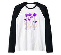 Nuances Tulipe Violet Graphique Manche Raglan