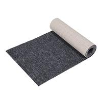 Nuanchu A Roll Grand paillasson Semi-Fini rayé imperméable avec Doublure en Caoutchouc, Tapis d'intérieur et d'extérieur, grattoir à Chaussures, Cuisine, Salle de Bain (Gris Classique, 40 x 200 cm)