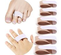 Nuanchu Attelle d'Orteil Cassé, 6 Pièces Attelle d'Orteil Cassé Bandes à Boucles d’Enveloppe de Doigts Bandages Rembourrés d’Orteils en Tissu Protecteurs Séparateur Soutien de Doigts, 3 Tailles