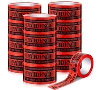 Nuanchu Lot de 12 rouleaux de ruban adhésif rouge pour boîte de preuve, 1 097,3 m, ruban adhésif d'emballage évident pour collection de preuves, expédition, kit de mise en garde de la police