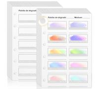 Nuancier à Colorier Avec Trou 100 Feuilles Mobiles 8.1x12cm Trou Allongé Nuancier Coloriage Reliure de remplacement 300g/㎡Anneau Impression UnilatéRale Convient Aux Feutres Crayons De Couleur