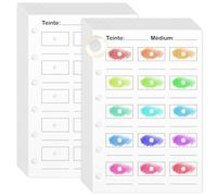 Nuancier à Colorier Avec Trou 100 Feuilles Mobiles 8.1x12cm Trous Ronds Nuancier Coloriage Reliure de remplacement 300g/㎡Anneau Impression UnilatéRale Convient Aux Feutres Crayons De Couleur