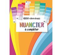 Nuancier à Compléter: 1800 Emplacements pour Répertorier vos Couleurs - Verso des Pages en Noir - Index - Grand Format A4