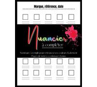 Nuancier à compléter: Format A4 - 1500 cases - Sommaire à remplir + Pages de notes + Coloriages en bonus - Pages numérotées