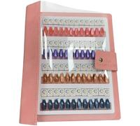 Nuancier pour ongles, 144 teintes rose métal, support acrylique avec 144 capsules et autocollants numérotés, rangement pratique pour art des ongles et correspondance en salon