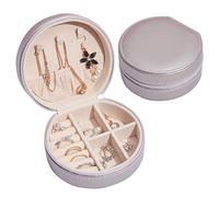 NuAngela Boîte à Bijoux De Voyage Petit Mini Sac De Rangement Organisateur De Bijoux, Étui En Cuir PU Pour Accessoires Femmes Et Filles, Pour Cadeau D'anniversaire Fête Des Mères