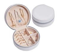 NuAngela Boîte à Bijoux De Voyage Petit Mini Sac De Rangement Organisateur De Bijoux, Étui En Cuir PU Pour Accessoires Femmes Et Filles, Pour Cadeau D'anniversaire Fête Des Mères