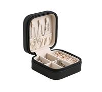 NuAngela Boîte à Bijoux, Petit Organisateur De Bijoux De Voyage, Sacs De Rangement En Cuir PU Pour Support Portable Femme Fille, Collier, Boucles D'oreilles, Bagues, Accessoires