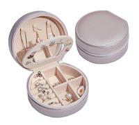 NuAngela Boîte à Bijoux, Petit Organisateur De Bijoux De Voyage, Sacs De Rangement En Cuir PU Pour Support Portable Femme Fille, Collier, Boucles D'oreilles, Bagues, Accessoires