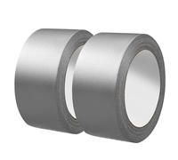 Nuangoo 2 pièces Ruban Adhésif imperméable robuste, étanche 48 mm x 27 m pour réparations, fixation, étanchéité, étiquetage et bricolage (Argent)