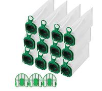 Nuangoo Kobold VB100,Lot de 12 sacs d'aspirateur en microfibre non-tissée de qualité,Sacs d'Aspirateur pour Vorwerk avec 3 Filtre moteur pour Vorwerk Kobold VB100