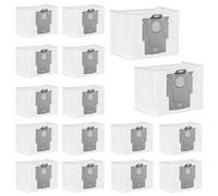 Nuangoo Lot de 16 sacs à poussière pour Roborock S7 Max Ultra/S8/Qrevo CurvX/Q7/Q10/Q5 Pro+/S7 MaxV Ultra, grande capacité de 3.2 L, filtration HEPA à 4 couches
