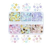 nuanzhiyuan Remplissage de résine en forme de fleur - Flocons de paillettes - Pour la fabrication de bijoux et les décorations artistiques