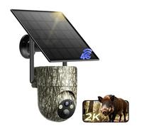NUASI 4G LTE Caméra de Chasse Solaire avec Carte SIM | Camera 4G Solaire Exterieur sans Fil, Détection Humaine PIR et Alarmes de Zones Personnalisées, Vision Nocturne, Etanche IP66