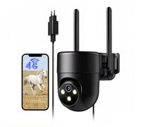 NUASI 4G LTE Caméra Surveillance avec Carte SIM, 24/7 Caméra de Surveillance Extérieure Enregistreur avec Détection IA des Personnes, 2K Vision Nocturne Couleur, Audio Bidirectionnel