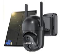 NUASI 4G LTE Caméra Surveillance Extérieure sans Fil, 2K Camera Solaire avec Carte SIM, 360° PTZ, Vision Nocturne Couleur, Détection de Mouvement PIR, Audio Bidirectionnel, Imperméable IP66