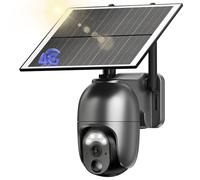 NUASI 4G LTE Caméra Surveillance Extérieure sans Fil, 2K Camera Solaire avec Carte SIM, Détection de Mouvement, Vision Nocturne Couleur, 360° Rotation, Audio Bidirectionnel, Etanche IP66