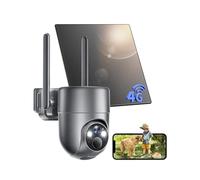NUASI 4G LTE Camera Surveillance Solaire Exterieure sans Fil, 2K 3MP Caméra Solaire avec Carte Sim, 360° PTZ, Détection de Mouvement, Vision Nocturne, Audio 2 Voies, IP66