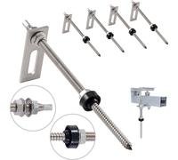 NuaSol 4x vis à double filetage avec plaque d'adaptation M10 x250mm, acier inoxydable (SUS304)