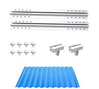 NuaSol Kit de montage photovoltaïque Extension de fixation Support Profil T 40 cm Support de panneau solaire avec pince centrale