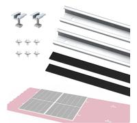 NuaSol Kit de montage photovoltaïque pour toit en tôle trapézoïdale - Extension de fixation - Support de montage - Profil en U de 20 cm - Support de panneau solaire avec pince centrale et vis -
