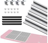 NuaSol Kit de montage photovoltaïque pour toiture en tôle trapézoïdale Fixation du module solaire Support en U 20cm Support pour panneau solaire avec pince d'extrémité et vis