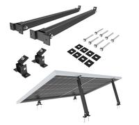 NuaSol Kit de montage pour centrale électrique de balcon | 2 supports de panneau solaire | support 30°-60° | panneau solaire | Noir