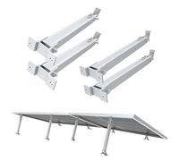 NuaSol Kit de montage pour centrale électrique de balcon | Lot de 4 supports réguliers 15°-30° | Kit de vis et écrous inclus