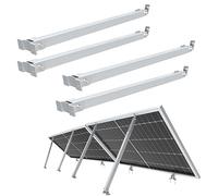 NuaSol Kit de montage pour système solaire de balcon | 4 pièces Support de panneau solaire | Support réglable de 30° à 60° | Réglable individuellement | Incl. kit de vis et d'écrous | Support de