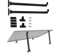 NuaSol Kit de montage pour centrale électrique de balcon | 2 supports de panneau solaire | support 15°-30° | aluminium | Noir