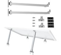 NuaSol -NuaFix Support réglable Photovoltaïque Panneaux solaires Systèmes de montage solaire & PV Centrale électrique pour balcon Angle d'inclinaison 30° - 60° Argent