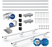 NuaSol photovoltaïque Systèmes de montage solaire & PV Support pour panneau solaire Kit de montage 2 pièces Fixation pour toit en tuiles Profilé aluminium Embouts Crampons d'extrémité 35 mm jusqu'à 11