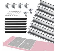 NuaSol photovoltaïque Toiture en tôle trapézoïdale Kit de montage solaire & PV Fixation, support pour 2 modules Profilé en U 20cm Support pour panneau solaire