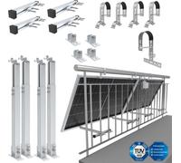 NuaSol Support de centrale de balcon Garde-corps Fixation - & systèmes de montage PV 2 panneaux solaires photovoltaïques