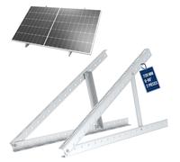 NuaSol Support pour panneau solaire jusqu'à 72 cm - Toit plat - Panneau solaire PV - Réglable de 0 à 90 ° - Kit - Aluminium - Matériel de montage