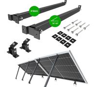 NuaSol Support pour centrale de balcon, set de 2 | Systèmes de montage solaire & PV | Support réglable pour panneau solaire PV 4 pièces | Angle d'inclinaison 30-60° | Longueur réglable 700-1291 mm | M