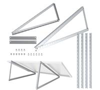 NuaSol Support pour panneau solaire jusqu'à 105cm Toit plat PV Réglable de0 à 90