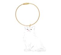Nuatc Pendentif de rangement pour poils d'animaux de compagnie - Chatons - Souvenir de cheveux - Porte-clés - Accessoire commémoratif - Mignon chat - Récipient en forme de chat