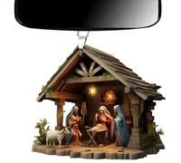 Nubamzy Ornements de crèche pour Sapin de Noël, décoration de crèche de Noël, Pendentif en Acrylique pour crèche de Noël, décorations chrétiennes