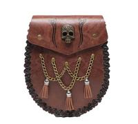 Nubamzy Sac banane médiéval | Sac à langer en cuir synthétique - Sac banane portable, support de téléphone, sac de ceinture pour homme, accessoires de la Renaissance, Fbg201bn, Refer to description,