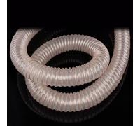 NUBGRDZA Tuyau collecteur de poussière flexible en polyuréthane transparent très résistant aux perforations en fil d'acier pour pelouse/aspirateur/outils à poudre, tuyaux de collecte de fumées (L 10 m