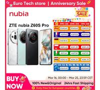 Nubia Z60S Pro 6.78 "Snapdragon 8 Gen 2 5100mAh batterie 80W charge communication par satellite AI téléphone Version mondiale 16GB 1TB Black