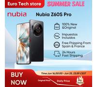 Nubia Z60S Pro 6.78 "Snapdragon 8 Gen 2 5100mAh batterie 80W charge communication par satellite AI téléphone 50MP caméra 16GB 1TB Black