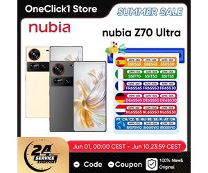 nubia Z70 Ultra 5G Smartphone Global Version Snapdragon 8 Elite 6.85'' 144Hz OLED Display 6150mAh Battery 64MP Camera Android 15 16 + 512 Go Jaune