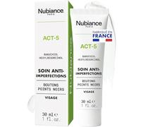 NUBIANCE - ACT-5 - Crème Visage Régulateur de Sébum - Convient à Tous Types de Peau - Sans Effets de Sécheresse - Combat les Imperfections, 30ml