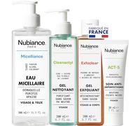 Nubiance Coffret Soin Visage Acné, Anti Point Noir, Peaux Mixtes