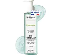 NUBIANCE - Gel Nettoyant Visage Cleanactyl® - Peaux Mixtes à Grasses, Acné & Imperfections - Hydratant & Purifiant, convient aux Adultes & Adolescents - Anti-Brillance, 200ml
