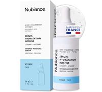NUBIANCE - Sérum Hydratation Intense Visage - Acide hyaluronique haute concentration - Hydratation profonde, barrière renforcée & tiraillements apaisés - Texture légère Adapté peaux sensibles - 30 ml